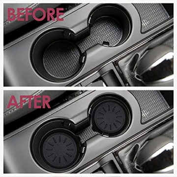 LEORAY Silicone Car Cup Coasters 4 Pack Spill-Proof Universal Fit