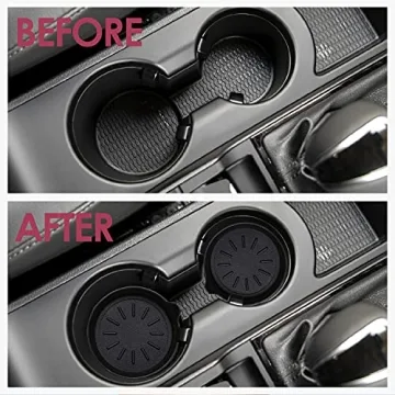 LEORAY Silicone Car Cup Coasters 4 Pack Spill-Proof Universal Fit