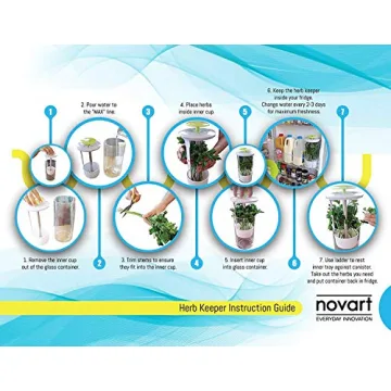 NOVART XXL Herb Keeper for Fresh Herbs and Greens
