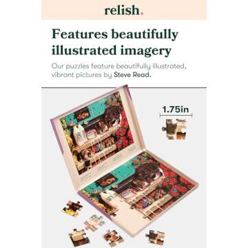 Relish Large Piece Puzzles for Seniors, 35 Piece Cat's Whiskers Jigsaw Puzzle, Dementia Products for Elderly