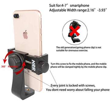 Mobile Phone Chest Strap Mount,Harness Strap Holder Universal Cell Phone Clip for Action Camera POV Compatible with Gopro Akaso Samsung iPhone etc
