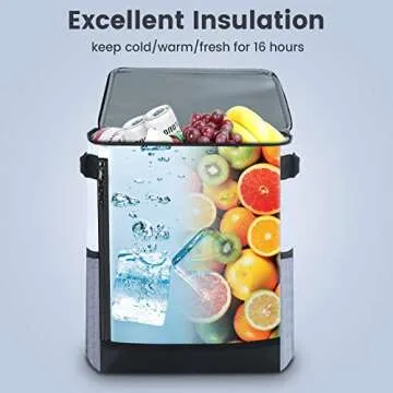 ZAKEEP Cooler Backpack, 36 Cans Multifunctional Leakproof Cooler Backpack with Padded Top Handle, Mesh Pocket for Camping BBQ (White)