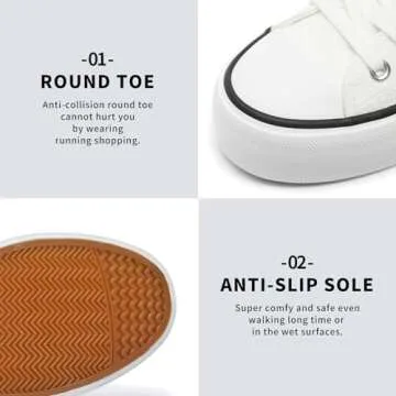 FRACORA Womens High Top Platform Sneakers for Casual Wear