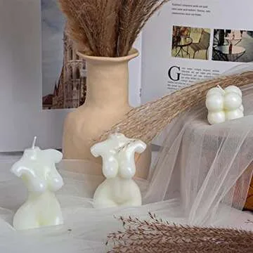 3 Pieces Bubble Candles Shape Candles Body Candles Cute Candle Funky Candle Candles Aesthetic Shaped Candle Handmade Decorative Candle for Bedroom Bathroom Wedding (Body and Cube Candles)