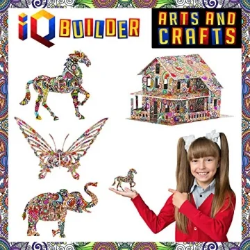 IQ BUILDER | Arts and Crafts for Girls Age 12 Year Old and UP | 3D Art Coloring Painting Animal Puzz...