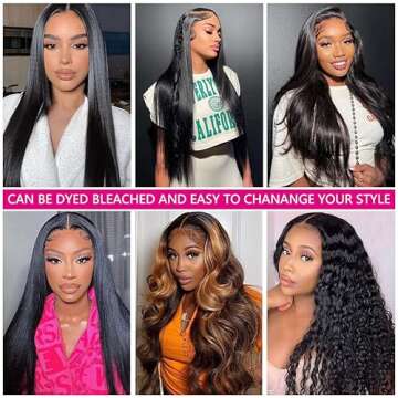 Marcelina Straight Lace Front Wigs Human Hair 13X4 HD Transparent Lace Frontal Wigs for Black Women 180% Density Brazilian Glueless Wigs Human Hair Pre Plucked with Baby Hair(26 Inch)