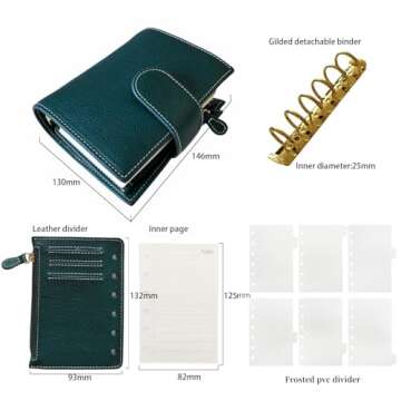 Burxxong A7 Organizer Minerva Box Genuine Leather Journal Notebook,Stalogy Rings Planner Pocket size...