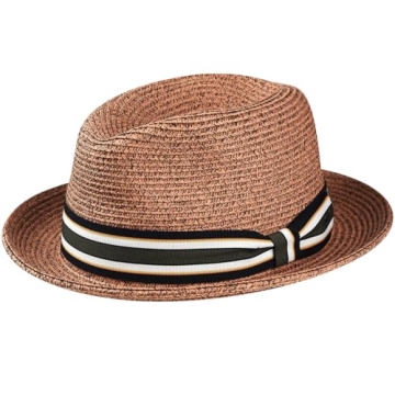 Bailey of Hollywood Salem Braided Fedora - Stylish Rust Cap for Men