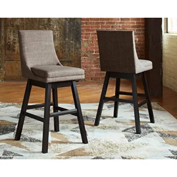 Stylish Tallenger Upholstered Swivel Barstools Set of 2