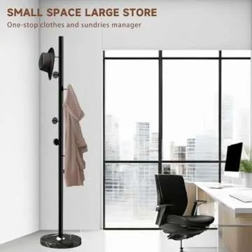 Snaikor Stylish Metal Coat Rack with Marble Base