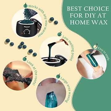 Maxpearl Hard Wax Beads, 300g Hair Removal Wax Beans for Brazilian Bikini, Face, Eyebrows, Underarms...