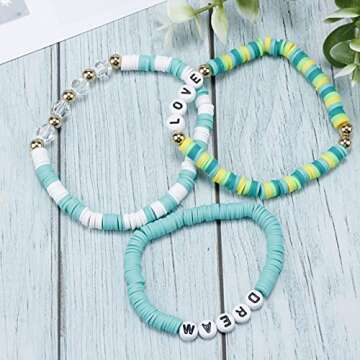 AMAZING TIME 7500 PCS Clay Beads for Bracelets Making, 25 Strands Flat Round Polymer 6mm Spacer Heishi Alphabet Letter Beads for DIY Jewelry Making Necklace Earring