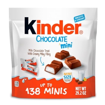 Kinder Chocolate Mini - 29.2 Oz Bulk Pack with 138 Individually Wrapped Chocolate Bars
