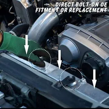 BLACKHORSE-RACING 3-Row Full Aluminum Radiator Compatible with Ford Excursion F250 F350 F450 F550 Super Duty 1999-2005 Aluminum Cooling Radiator