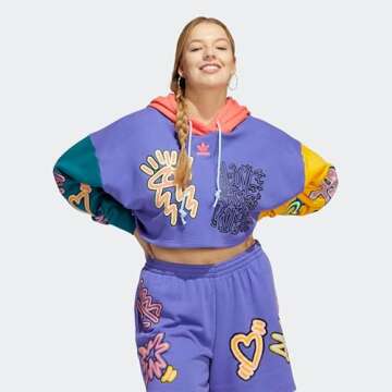 adidas Originals Women's Love Unites Crop Hoodie - Stylish LGBTQ+ Pride