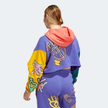 adidas Originals Women's Love Unites Crop Hoodie - Stylish LGBTQ+ Pride