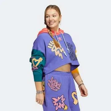 adidas Originals Women's Love Unites Crop Hoodie - Stylish LGBTQ+ Pride