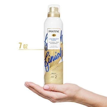 Pantene Pro-V Level 2 Ultra-Lightweight Hairspray for Smooth Finish, Alcohol Free Spray, 7 Oz