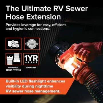 Camco Rhino Sewer Hose Extender: Easy RV Hookup Tool