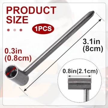 PAGOW Guitar Truss Rod Wrench 5/16" (8mm), Guitar Repair Adjustment Wrench with Cross Screwdriver (1 Pcs)