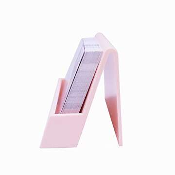 Chic Pink Business Card Holder for Office and Home
