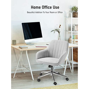 Stylish Velvet Office Chair with Adjustable Height and Swivel