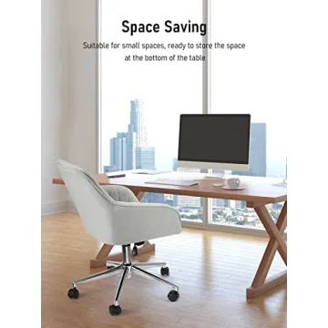 Stylish Velvet Office Chair with Adjustable Height and Swivel