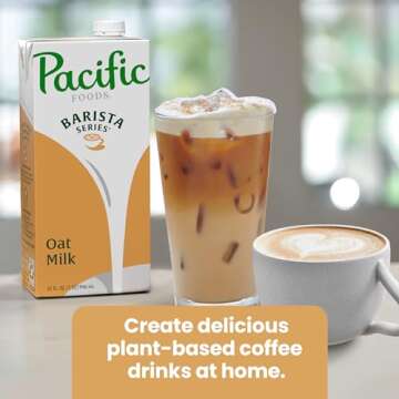 Pacific Foods Barista Series Original Oat Milk, Plant Based Milk, 32 oz Carton