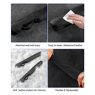 Homaupt Seat Gap Filler for Cars and SUVs - Black Leather
