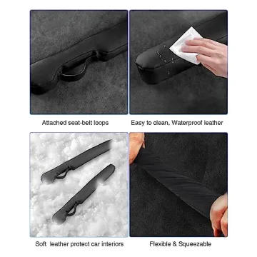 Homaupt Seat Gap Filler for Cars and SUVs - Black Leather