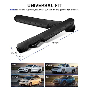 Homaupt Seat Gap Filler for Cars and SUVs - Black Leather