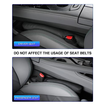 Homaupt Seat Gap Filler for Cars and SUVs - Black Leather