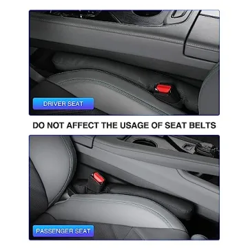 Homaupt Seat Gap Filler for Cars and SUVs - Black Leather