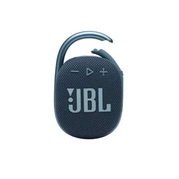 JBL Clip 4 Waterproof Portable Bluetooth Speaker Bundle with gSport Carbon Fiber Case (Blue)