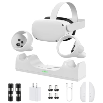 Oculus Quest 2 Charging Dock with Rechargeable Batteries
