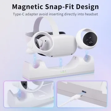Oculus Quest 2 Charging Dock with Rechargeable Batteries