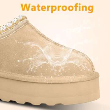 INPAKSA Women's Slippers Platform Mini Boots Short Ankle Boot Fur Fleece Lined Sneakers House slippers Anti-Slip Boot For Outdoor