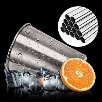 Durable Stainless Steel Cups with Lids & Straws for All Ages