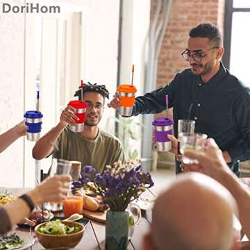 Durable Stainless Steel Cups with Lids & Straws for All Ages