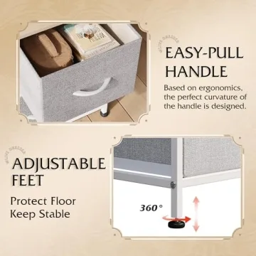 WLIVE 5-Drawer Fabric Dresser Stylish Storage Solution