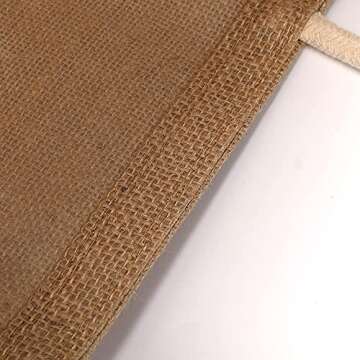 Beach Totes Bags for Women Jute Burlap Tote Bag Large Reusable Grocery Bags with Handles Women Swag Bag Shopping Bag Water Resistant Beach Travel Bag (Beige)