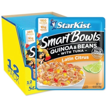 StarKist Smart Bowls Latin Citrus, 4.5 oz Pouch, 12-Pack - Tasty Tuna & Quinoa