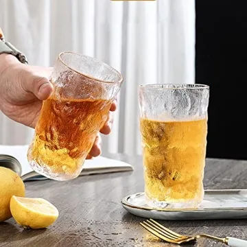Frcctre Vintage Drinking Glasses - Stylish and Durable Tumblers