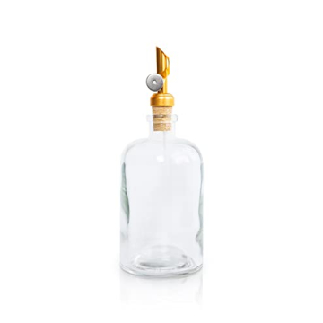 Stylish 13oz Glass Dispenser with Gold Pour Spout for Kitchen & Bath