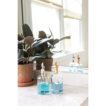 14oz Elegant Glass Dispenser with Gold Spout for All Uses