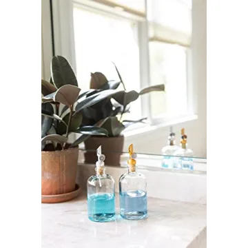 14oz Elegant Glass Dispenser with Gold Spout for All Uses