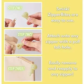 Smiski Hugging Knees ZipperBite Glow in The Dark Zipper Pull