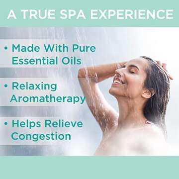 GuruNanda Eucalyptus Shower Spray Aromatherapy (4 Fl.Oz), Daily Shower Spray Mist - Luxury Home Spa with Pure Eucalyptus Essential Oil Spray, Sinus and Congestion Relief, Vapor Spa Mist - 2 Pack