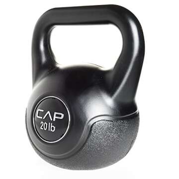 CAP Barbell Vinyl Coated Cement Kettlebell, 20 lb