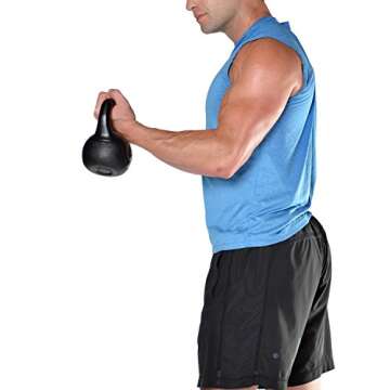 CAP Barbell Vinyl Coated Cement Kettlebell, 20 lb